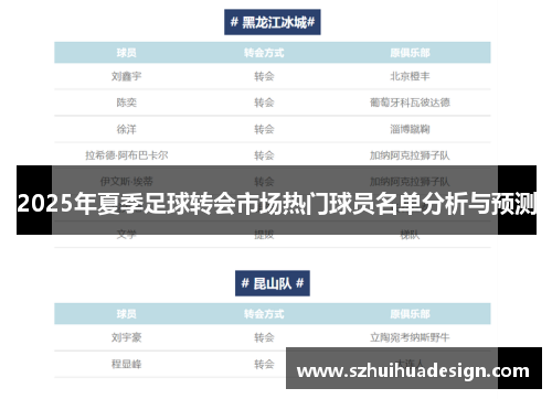 2025年夏季足球转会市场热门球员名单分析与预测